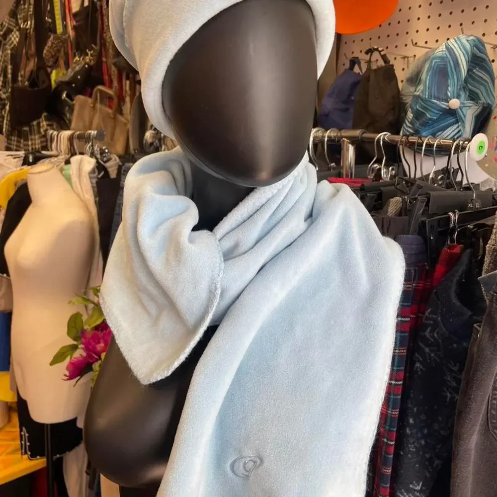 Light blue fleece hoodie